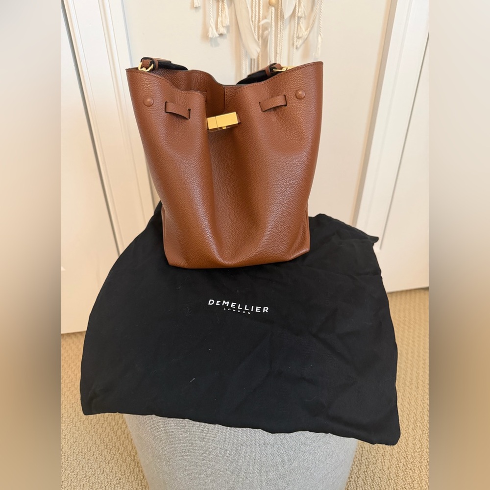 DeMellier Brown Leather Bucket Bag